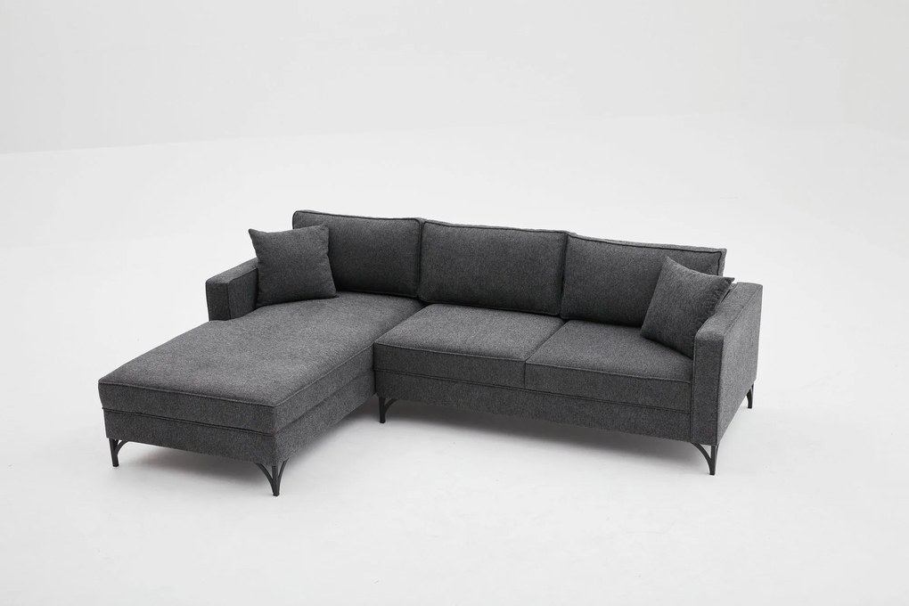 Sofá de Canto Berlin – Antracite – 258x83x181 cm
