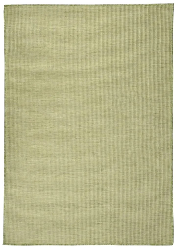 Tapete de tecido plano para exterior 160x230 cm verde