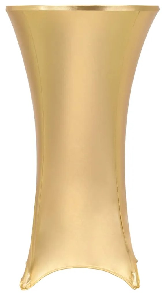 133562 vidaXL 2 pcs capas extensíveis para mesa 80 cm dourado