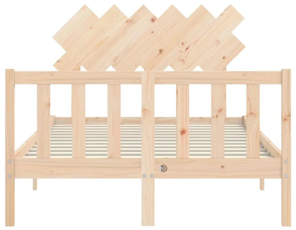 Cama sem colchão 120x200 cm madeira de pinho maciça