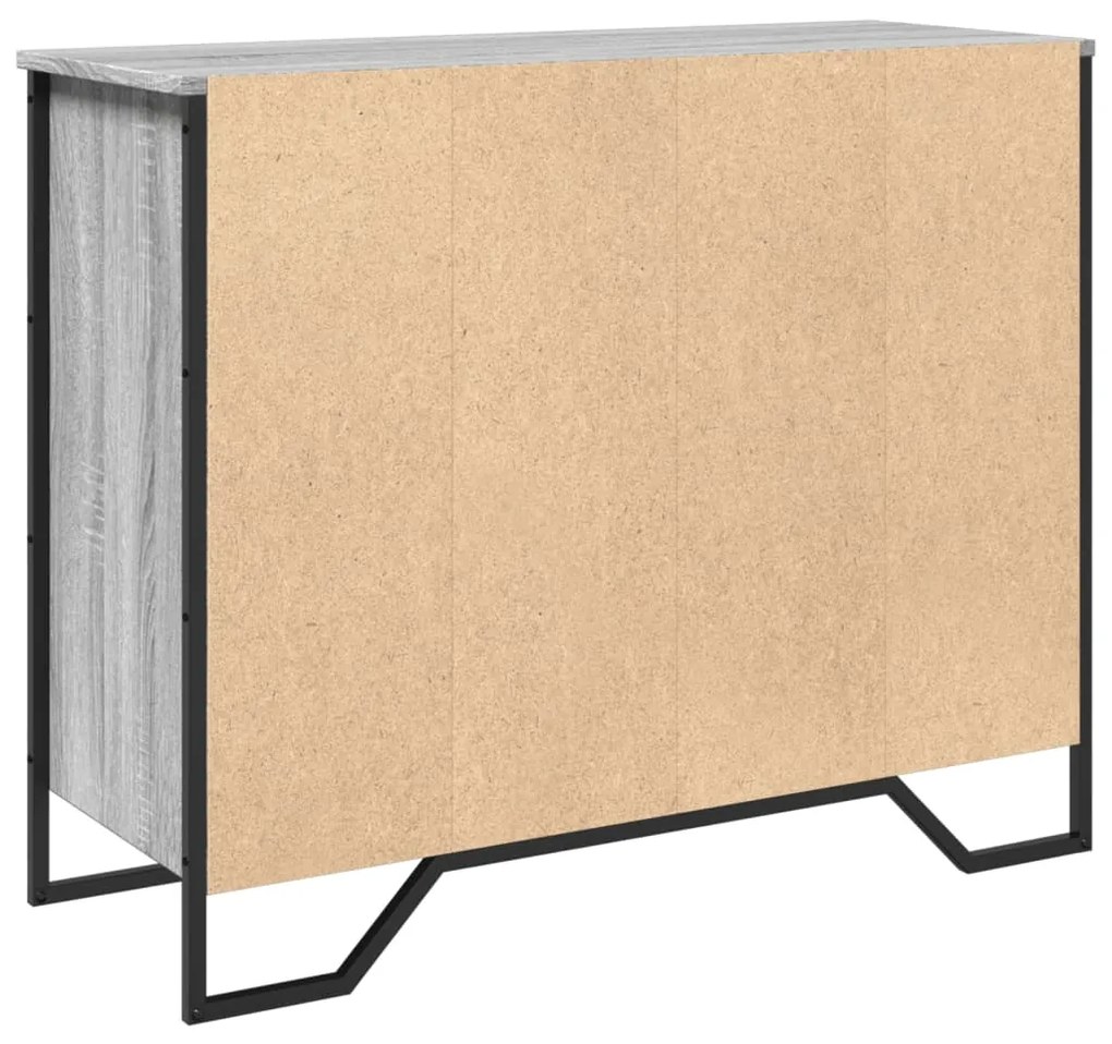 Aparador 91x35,5x74,5 cm derivados de madeira cinzento sonoma