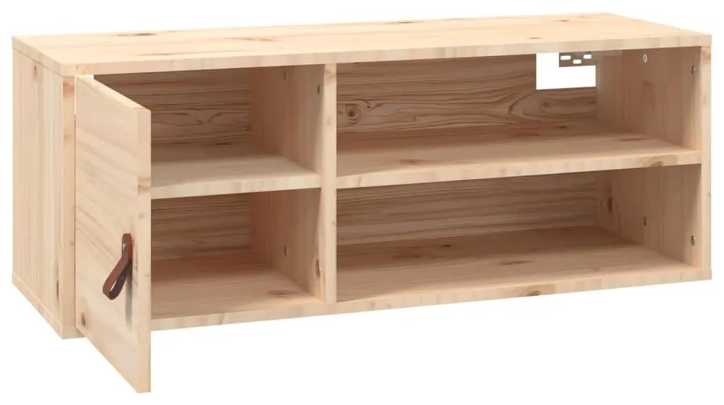 Armários de parede 2 pcs 80x30x30 cm madeira de pinho maciça