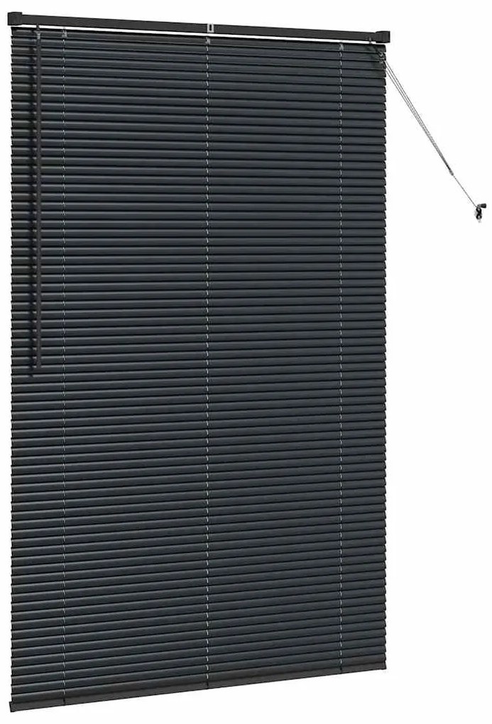 Persiana de Janela com cortinas Outros Manual Preto 120 x 175 cm Alumí