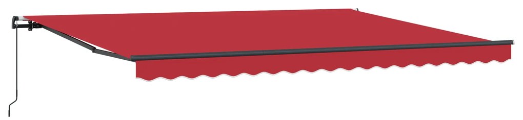 Toldo Retrátil Manual Vermelho 450x350 cm