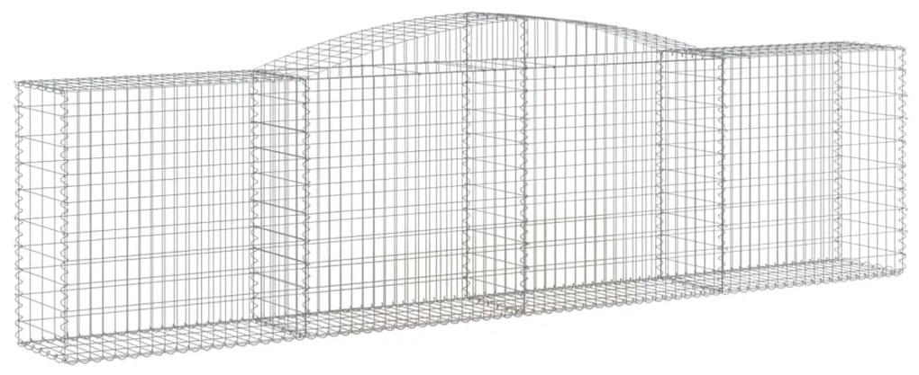 Cestos gabião arqueados 8pcs 400x50x100/120cm ferro galvanizado