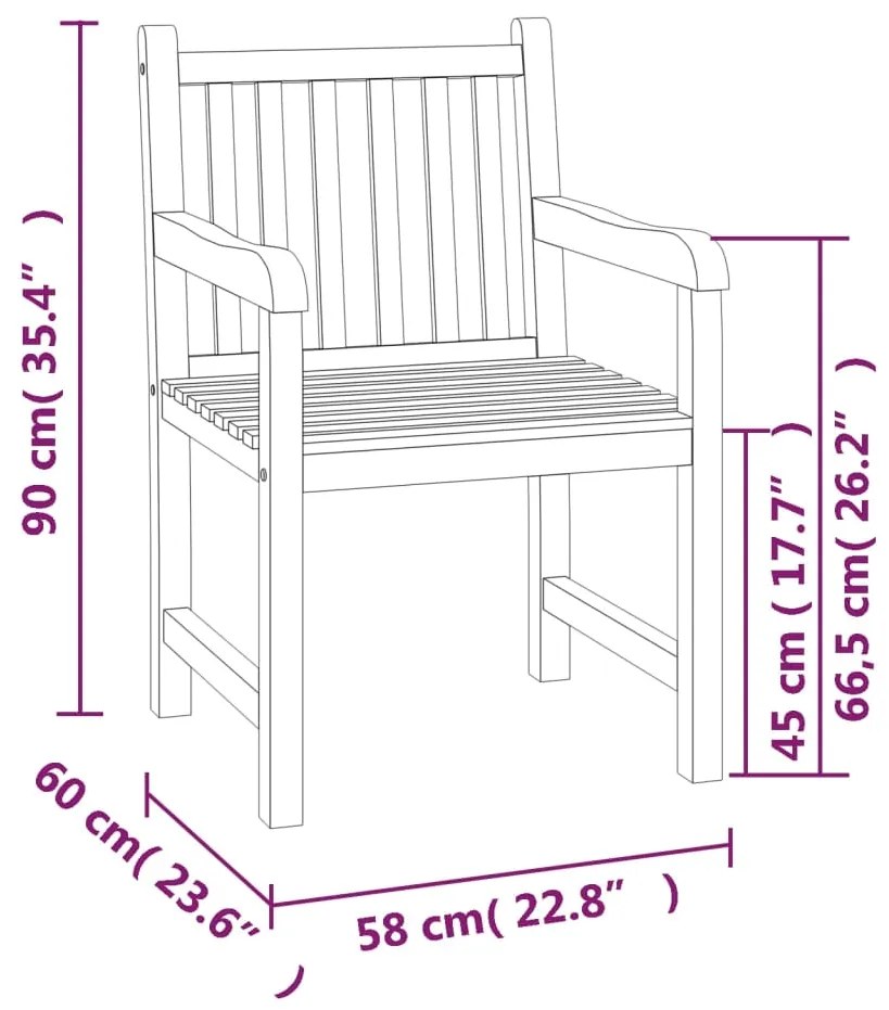 3 pcs conjunto de jantar para jardim madeira de teca maciça