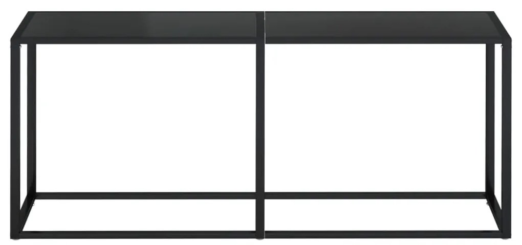 Mesa consola preto 180x35x75,5 cm vidro temperado