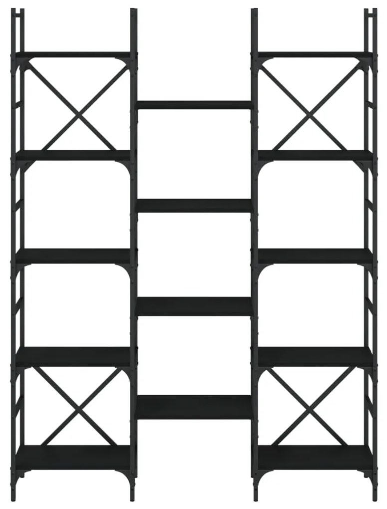 Estante 127,5x28,5x172,5 cm derivados de madeira preto