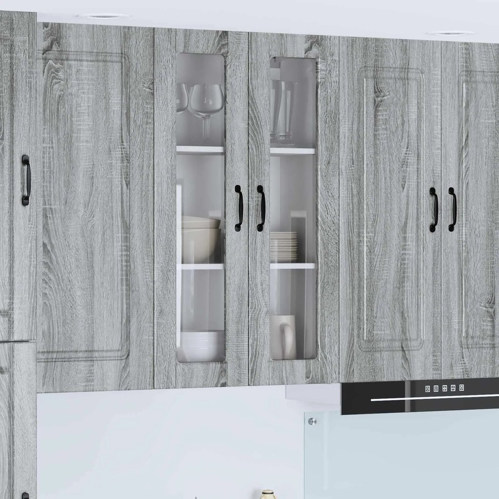 vidaXL Armário de Cozinha com prateleira Cinza Sonoma 60 x 31 x 100 cm