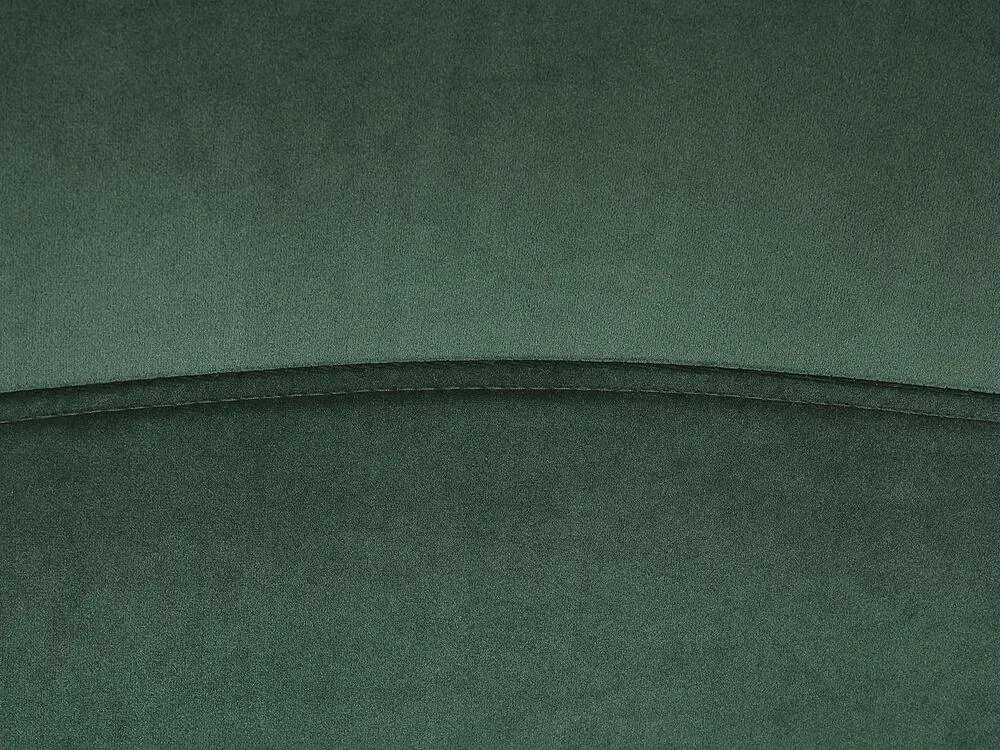 Cadeira de baloiço em veludo verde escuro ELLAN Beliani
