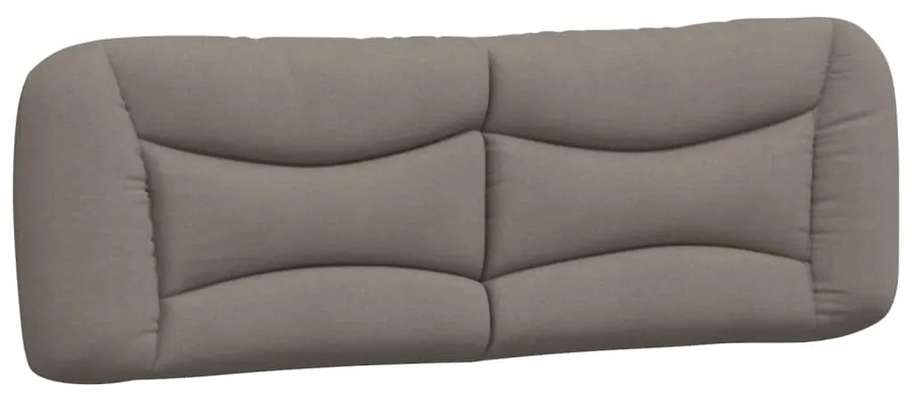 Cama com colchão 160x200 cm tecido castanho-acinzentado