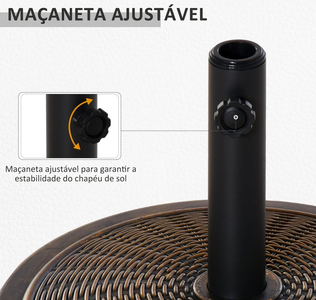Base para Chapéu de Sol Peso 14 kg Base para Chapéu de Sol de Cimento