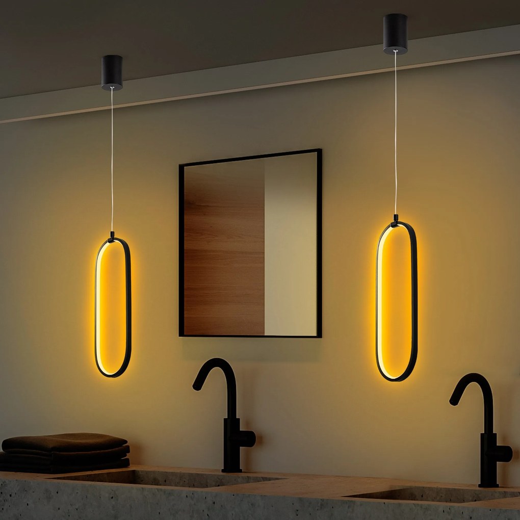 Candeeiro Chandelier Can – Preto – 17 x 60-110 cm