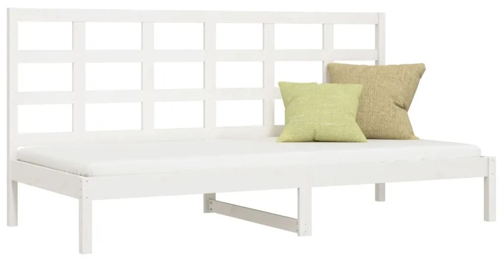 Sofá-cama sem colchão 80x200 cm madeira de pinho maciça branco