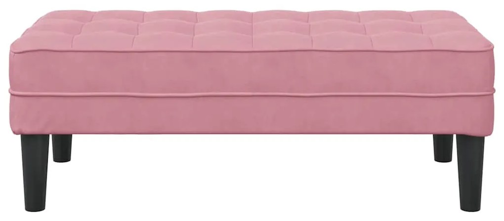 Banco Rosa 113x57x39 cm Veludo