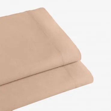 Sábana De Cima Em Algodão Percal De 180 Fios Para Cama De 90 Cm Agassi Rosa Peónia Claro & Cama 90cm (160 X 280 Cm) - Sklum