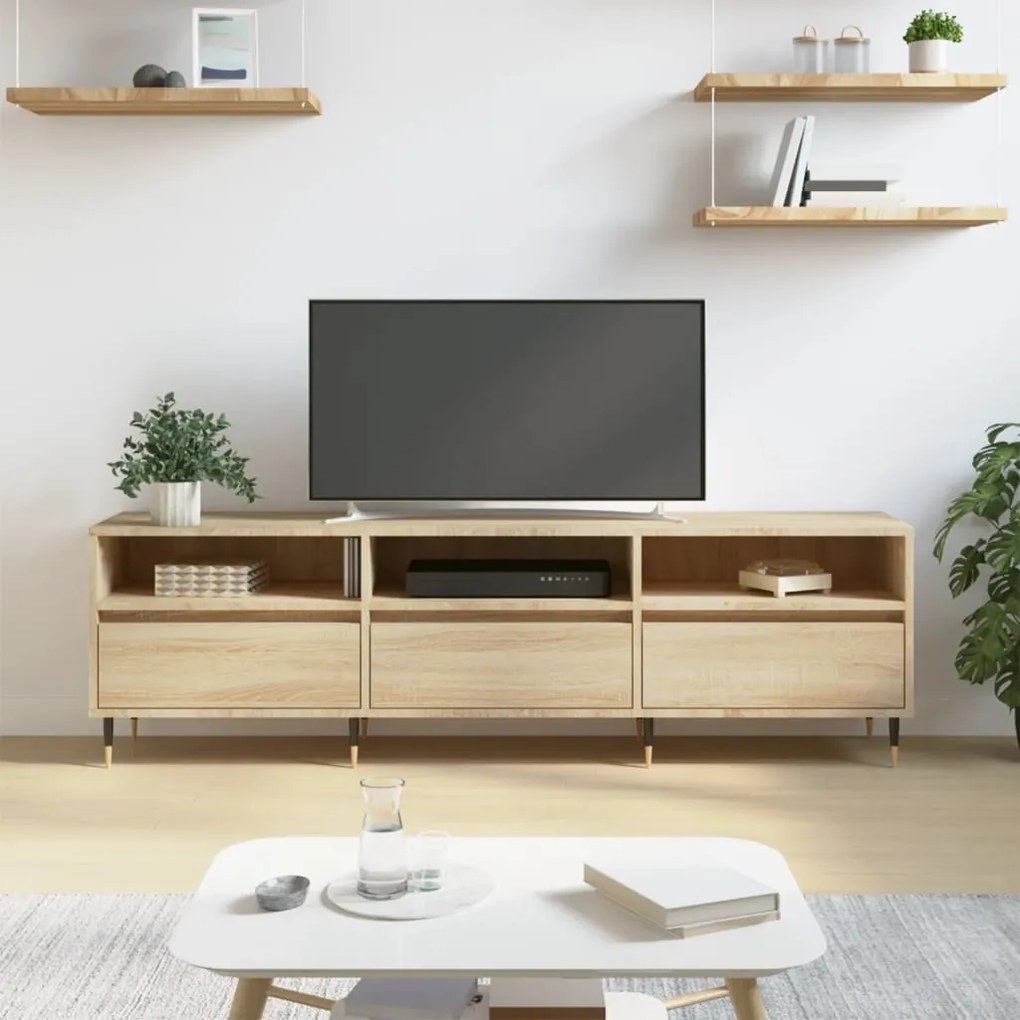 Móvel de TV 150x30x44,5 cm derivados de madeira carvalho sonoma