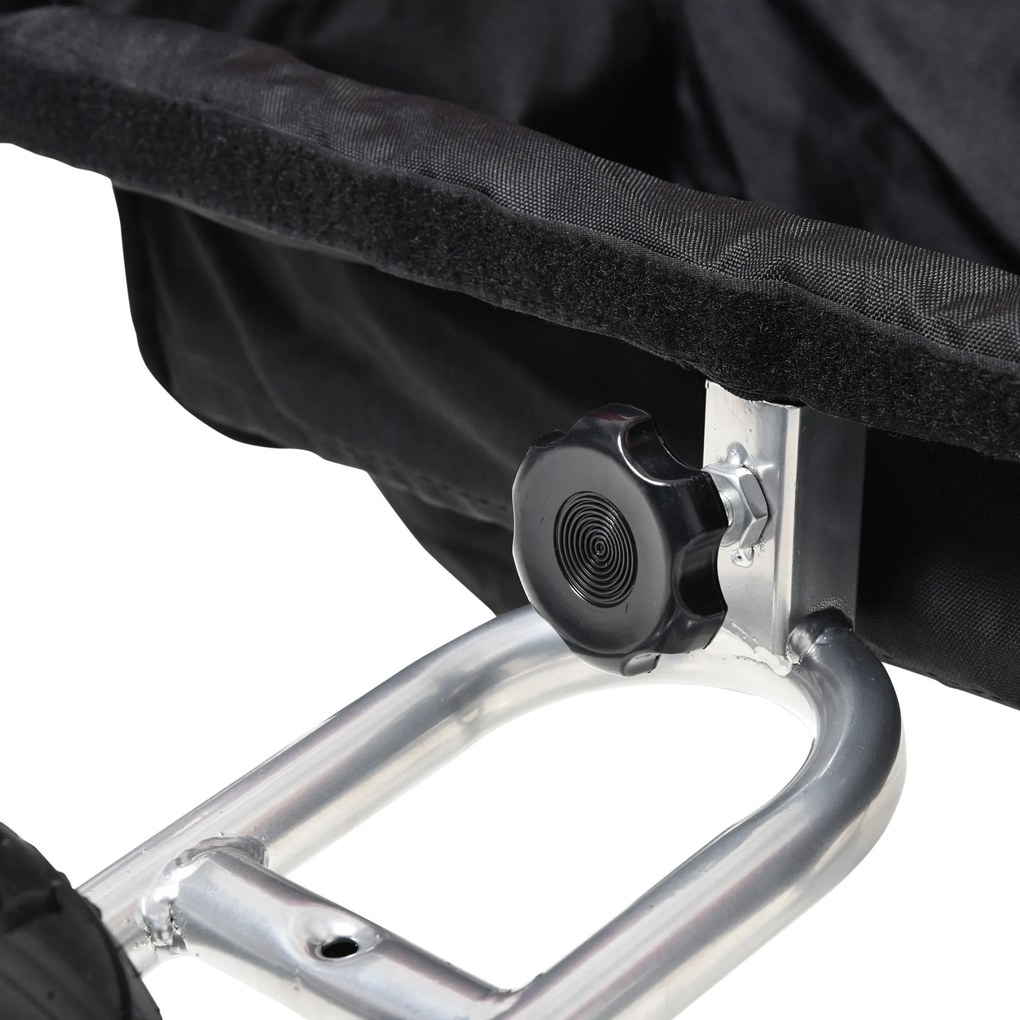 HOMCOM Reboque de Bicicleta 2 EM 1 para crianças de 2 lugares com Amortecedores Convertível em carrinho com barra e kit de corrida 129x85x105cm Vermelho