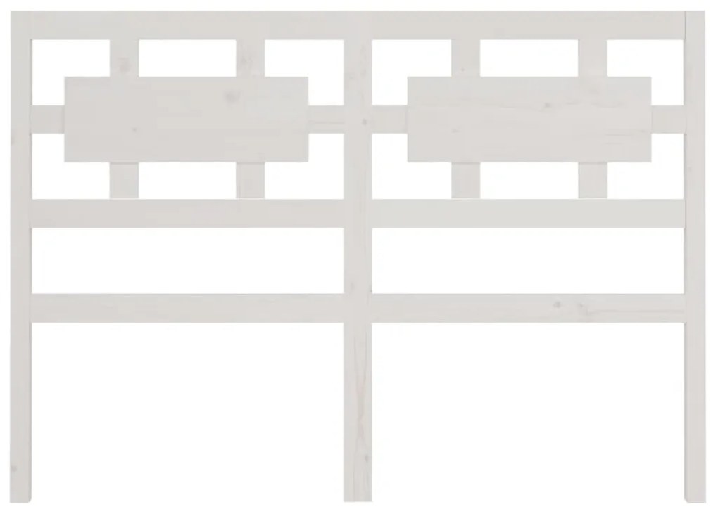 Cabeceira de cama 205,5x4x100 cm madeira de pinho maciça branco