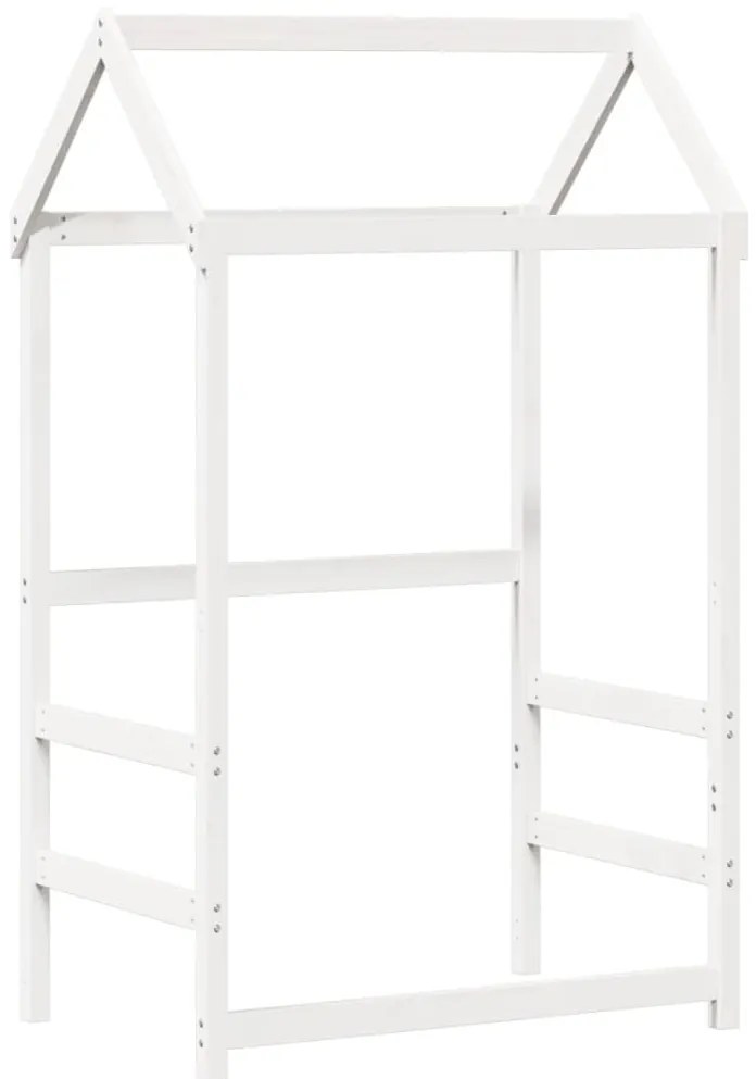 Conj. sofá-cama e banco c/ telhado 90x200cm pinho maciço branco