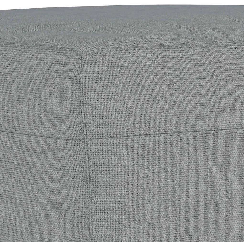3 pcs conjunto de sofás com almofadas tecido cinzento-claro