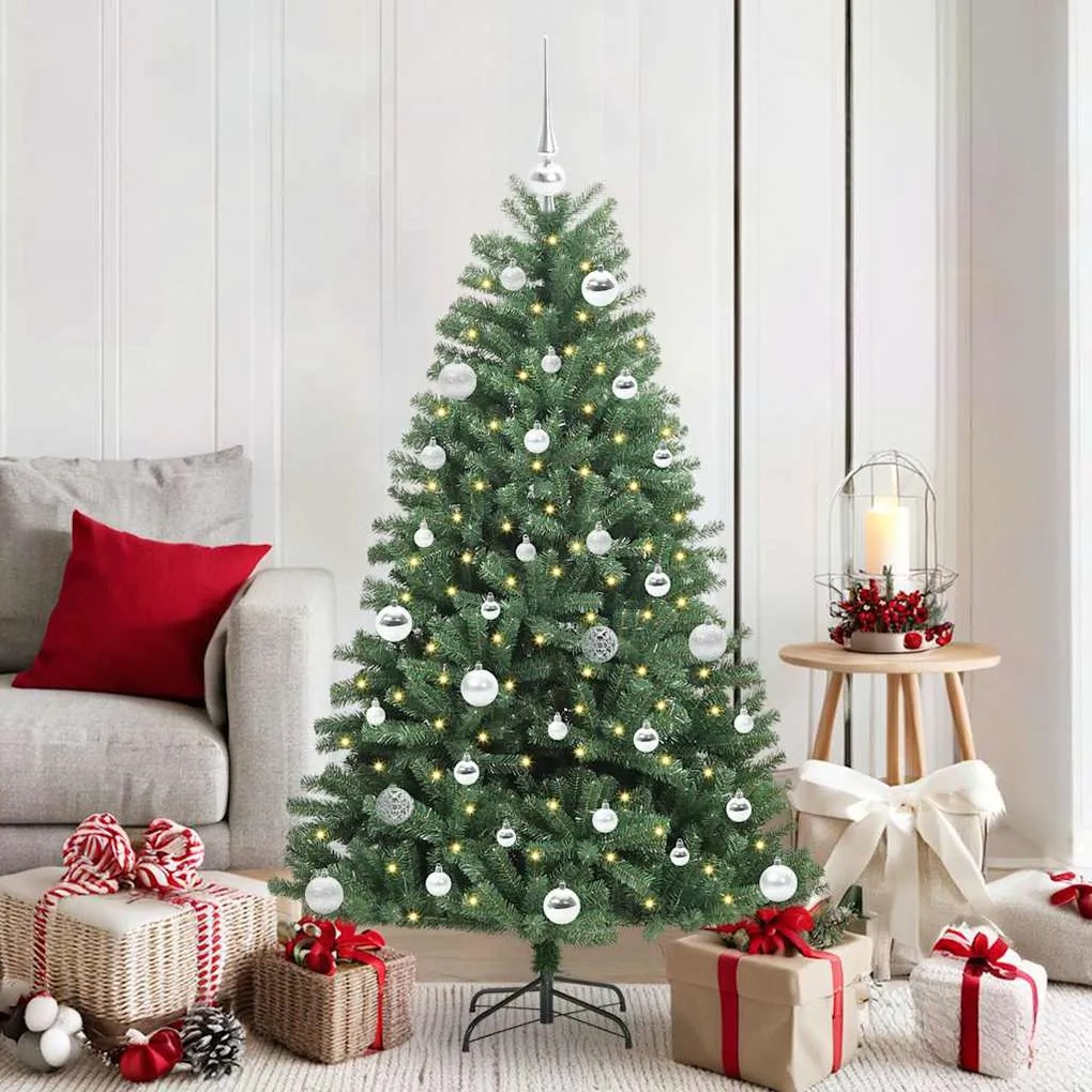 vidaXL Árvore de Natal Articulada Artificial Verde 150 cm PVC e Metal