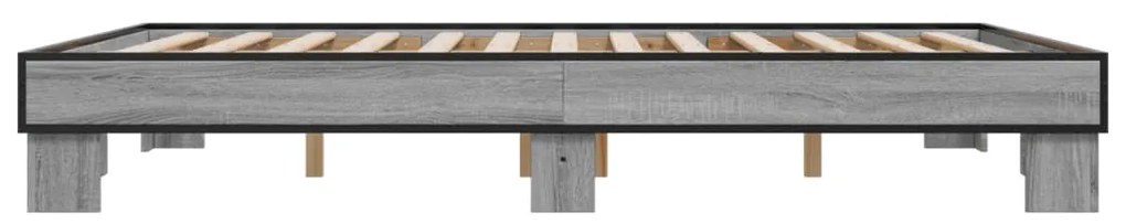 Estrutura de cama 150x200 cm derivados madeira/metal