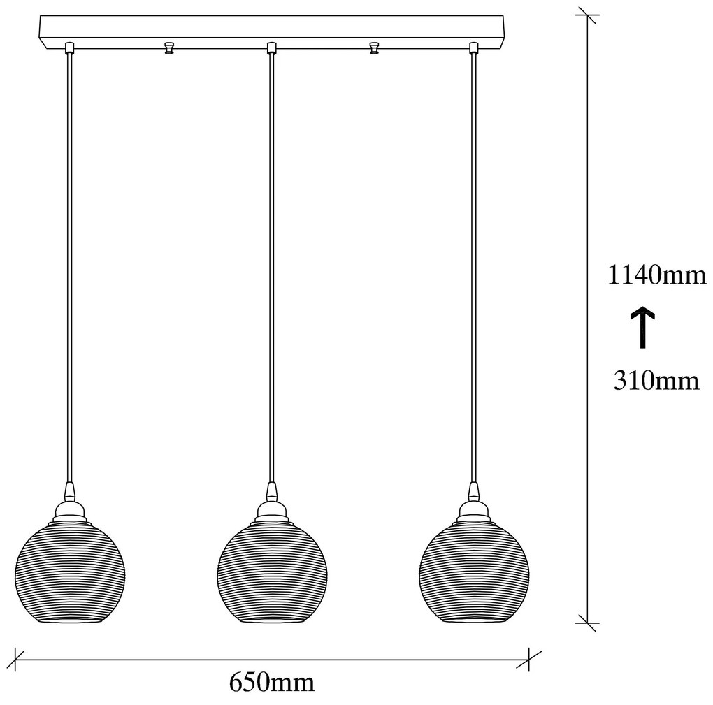 Chandelier Smoked – Fume – 65 x 65 cm