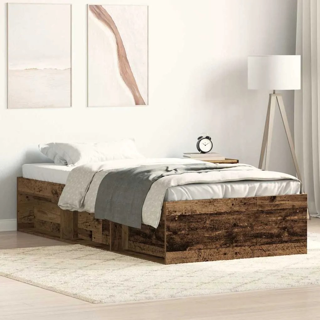 Estrutura de cama sem colchão 100x200cm derivados de madeira