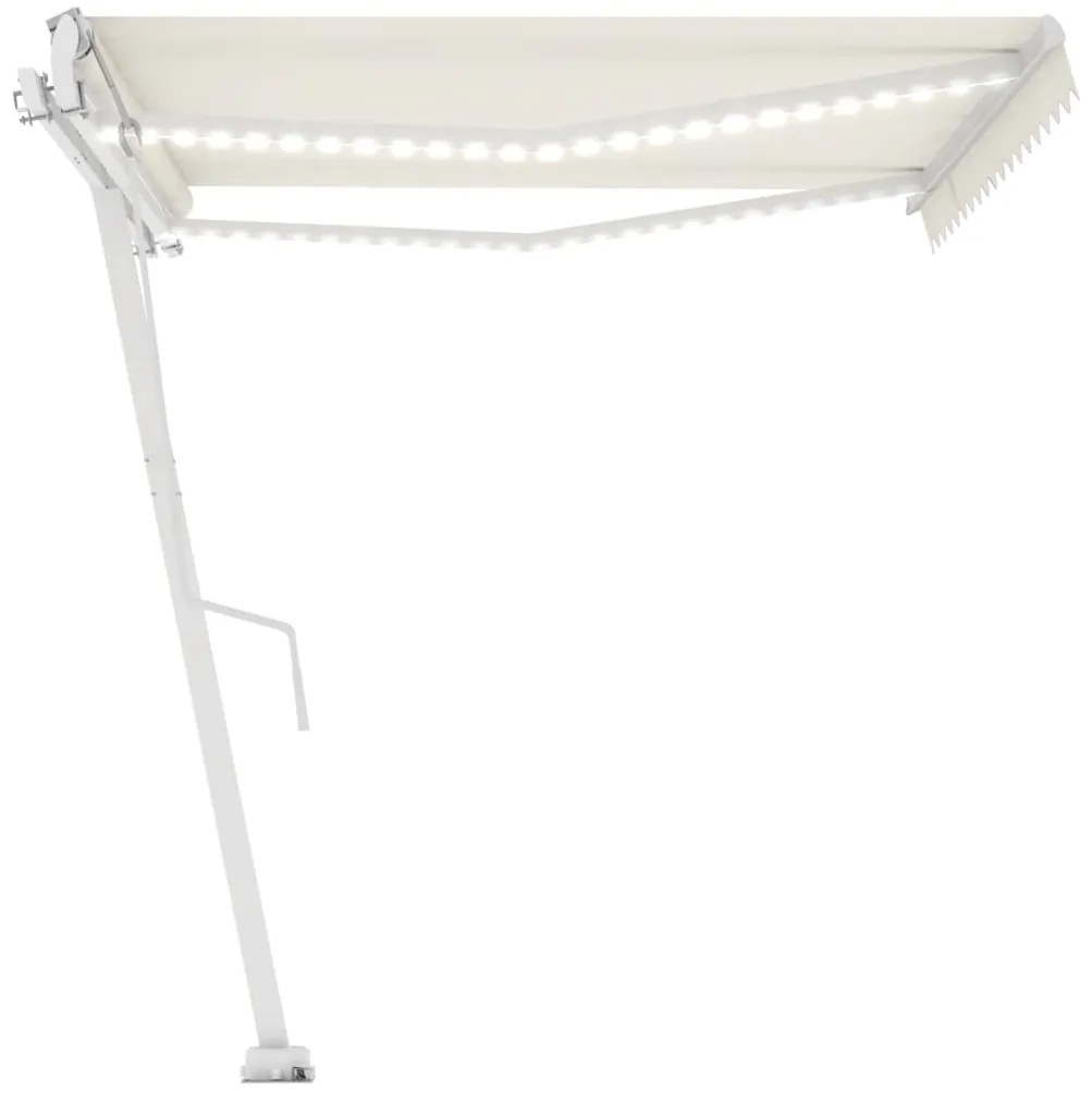 Toldo automático com LED e sensor de vento 450x350 cm cor creme