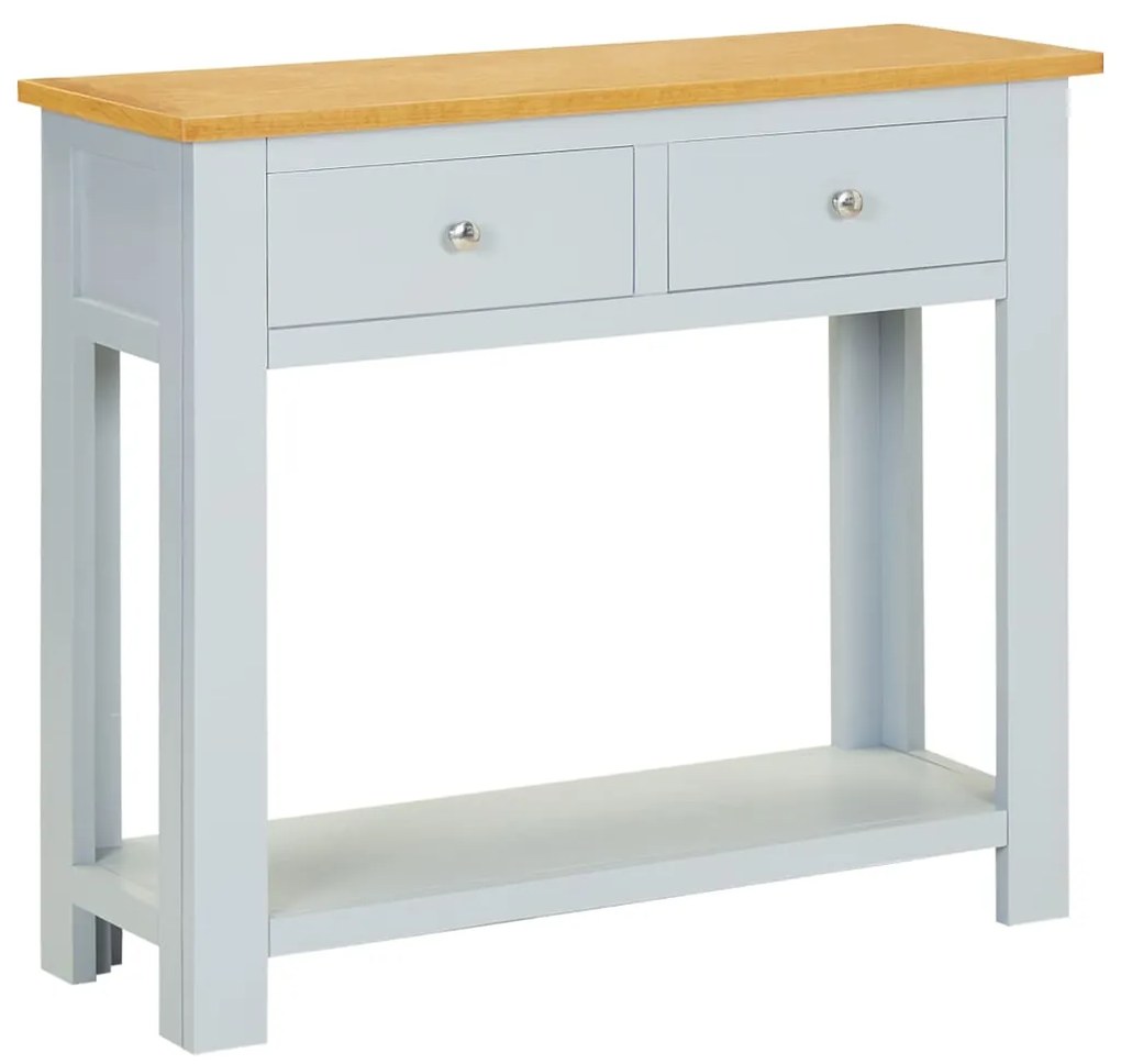 vidaXL Mesa consola 83x30x73 cm madeira carvalho maciça