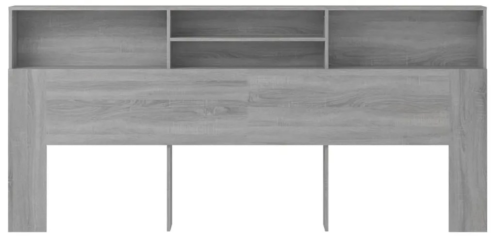 Armário de cabeceira 220x19x103,5 cm sonoma cinzento