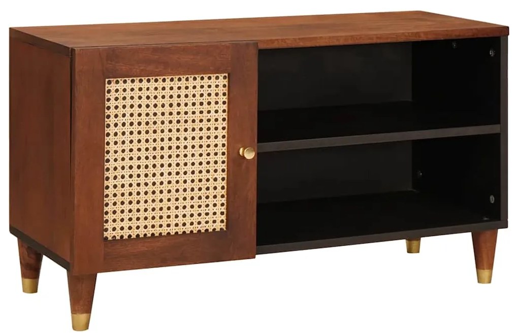 vidaXL Gabinete para TV com prateleira Castanho 80 x 31,5 x 46 cm