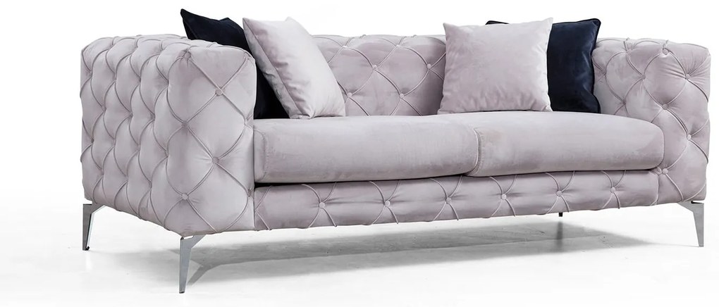 **** Sofá de 2 Lugares Como – Cinzento Claro – 197x73x90 cm
**