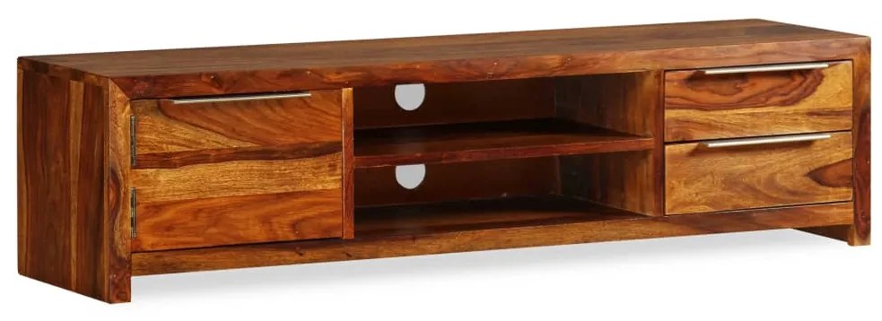 vidaXL Móvel de TV madeira acácia sólida 120x30x30 cm