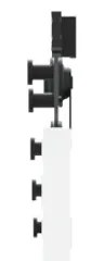Porta Deslizante com Conjunto de Ferramentas Branca 83x211 cm de Madei