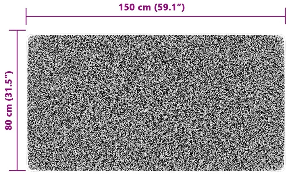 Tapete pelo curto antiderrapante int./ext. 80x150 cm multicor