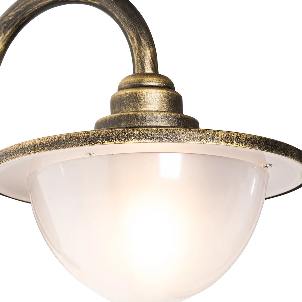 Candeeiro de parede exterior clássico ouro antigo IP44 - Bruges