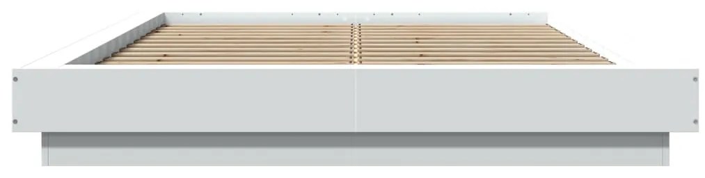 Estrutura de cama 135x190 cm derivados de madeira branco