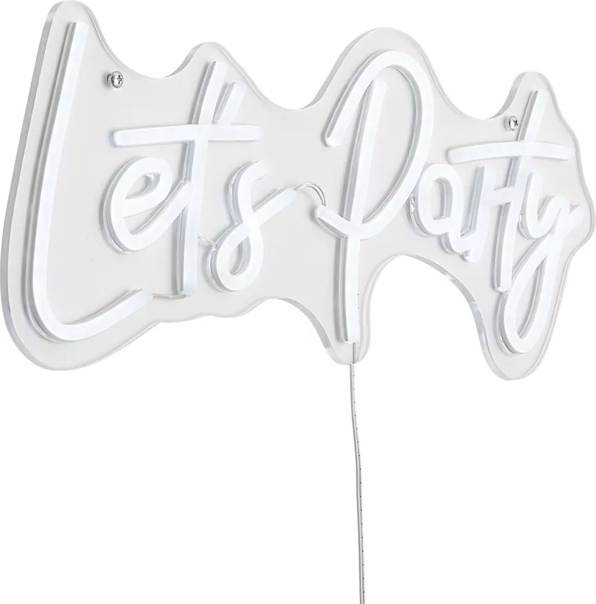 Candeeiro de Parede Neon Branco Incl. LED - Let's Party