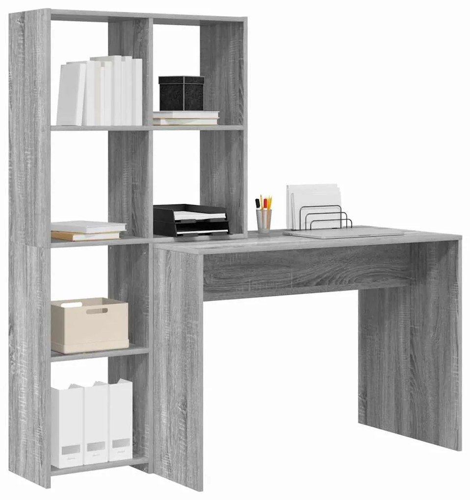 Mesa Sonoma cinzento 138.5 x 55 x 143 cm Madeira processada