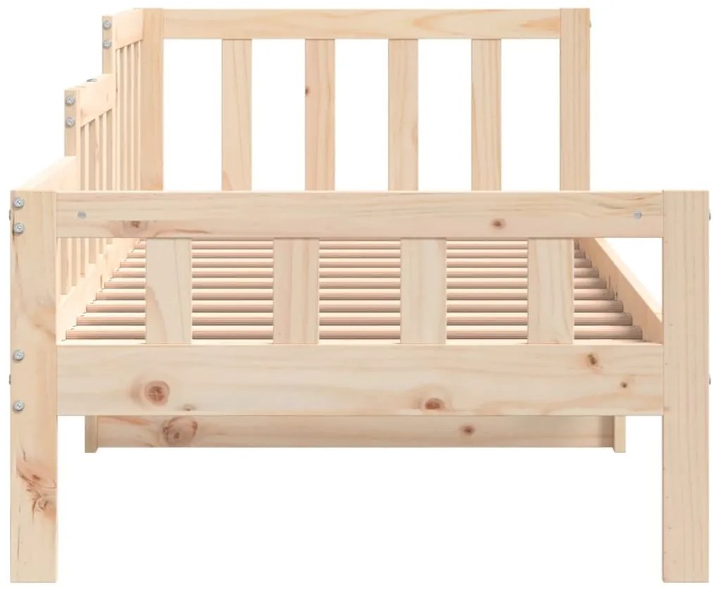 Sofá-cama sem colchão 90x190 cm madeira de pinho maciça