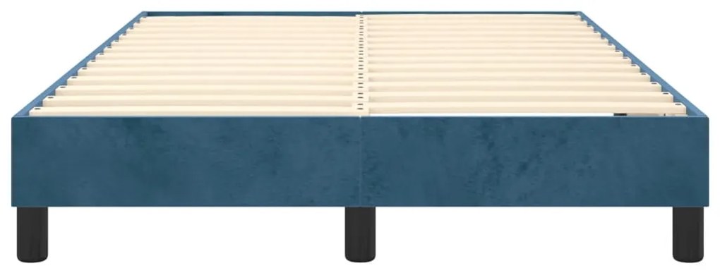 Estrutura de cama 120x200 cm veludo azul-escuro