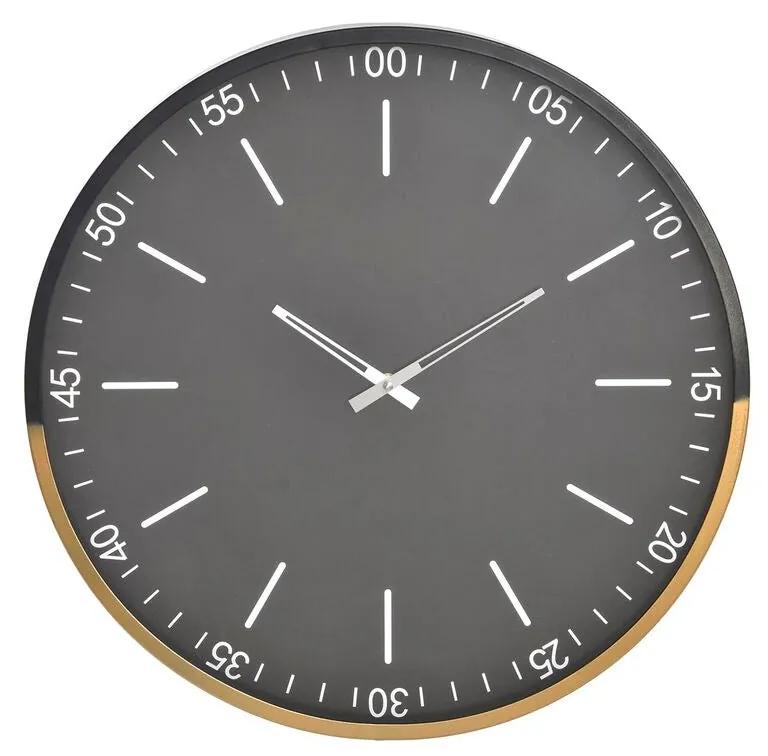 Relógio de Parede DKD Home Decor Cristal Preto Dourado Metal (50 x 5 x 50 cm)