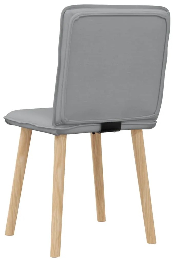Cadeiras de jantar 2 pcs tecido cinzento-claro