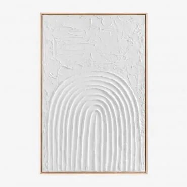 Quadro Decorativo Em Gesso Relevo (60x90 Cm) Caterine Branco - Sklum