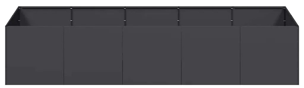 Vaso floreira 200x80x40 cm aço preto