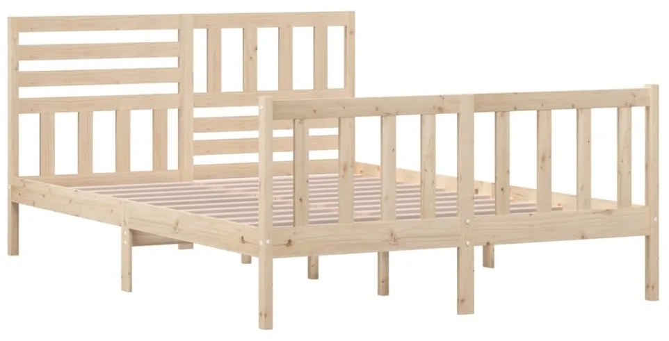 Estrutura de cama 140x200 cm madeira maciça