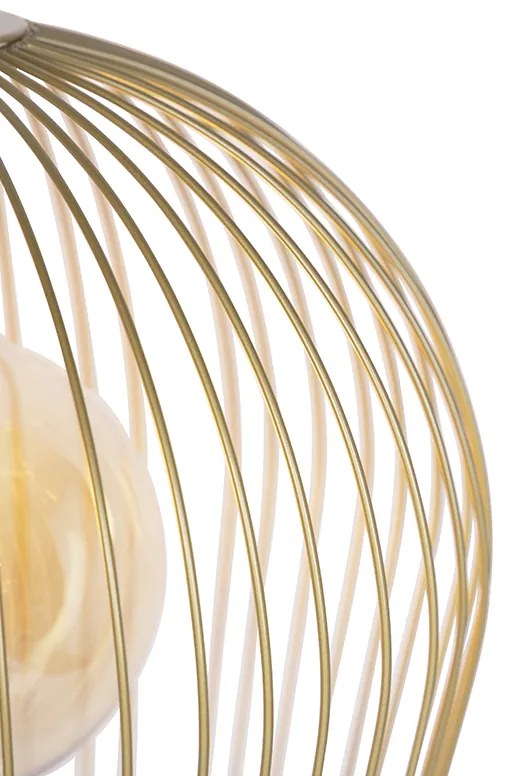 Candeeiro de suspensão design dourado - Wire Ario