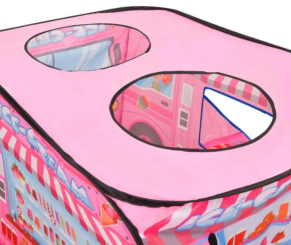 Tenda de brincar infantil com 250 bolas 70x112x70 cm rosa